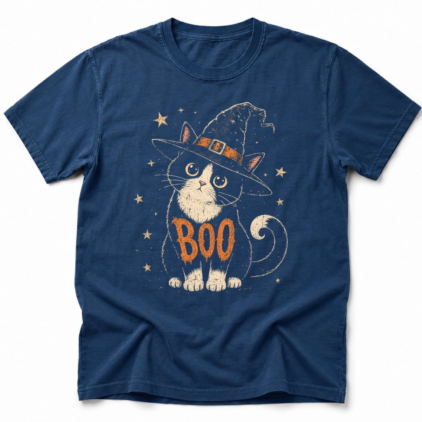 Boo Cat T-Shirt Navy / S 27503384448567679943 T-Shirt