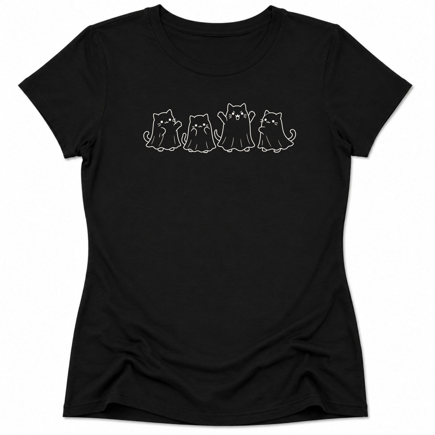 Boo Cats Womens Tee S / Black 12034742798773108747 T-Shirt