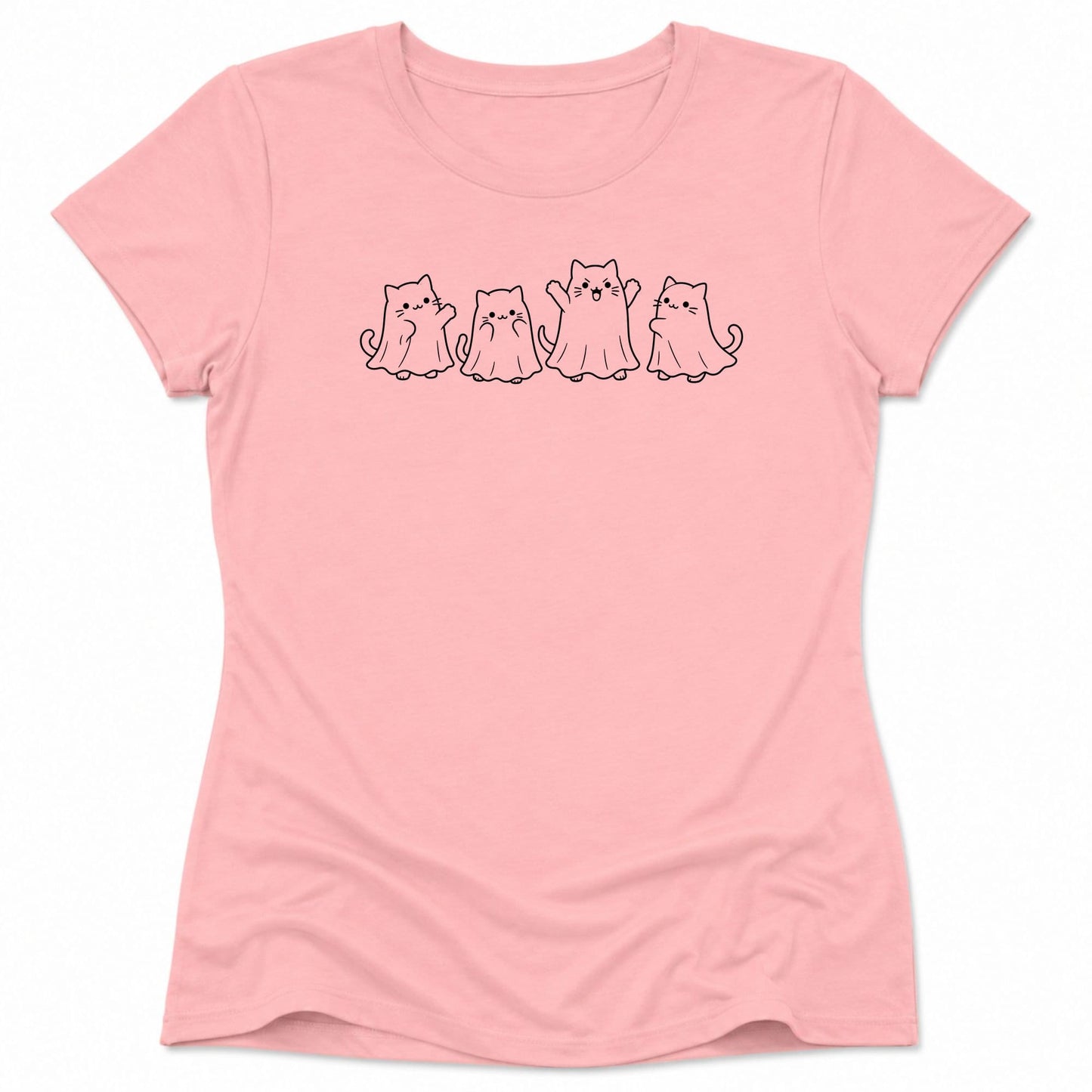 Boo Cats Womens Tee S / Pink 99596809564430516050 T-Shirt