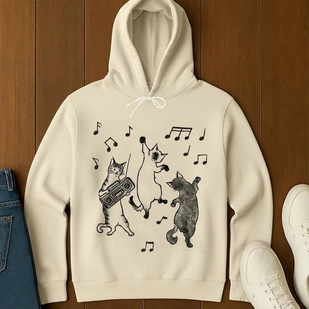 Boogie Meow Hoodie Ivory / S 19286408246090532858 Hoodie
