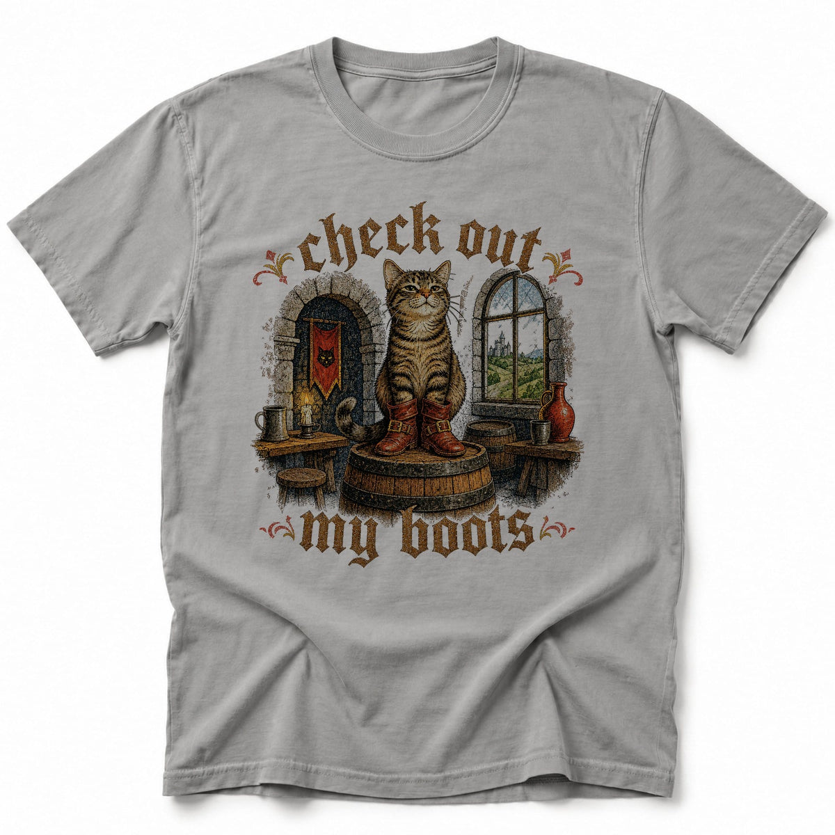 Booted Chairmate T-Shirt Grey / S 29209155317540925266 T-Shirt