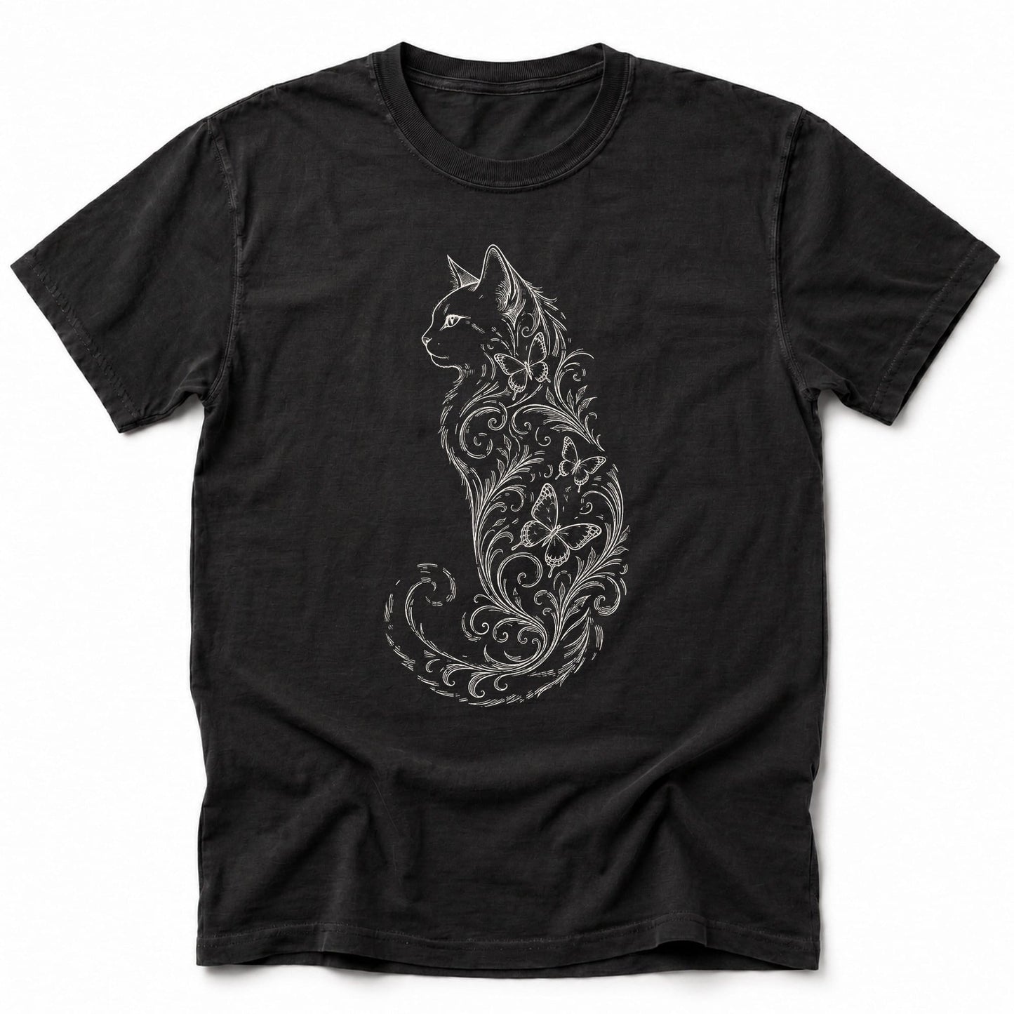Butterfly Whirl T-Shirt Black / S 28200393662414844086 T-Shirt