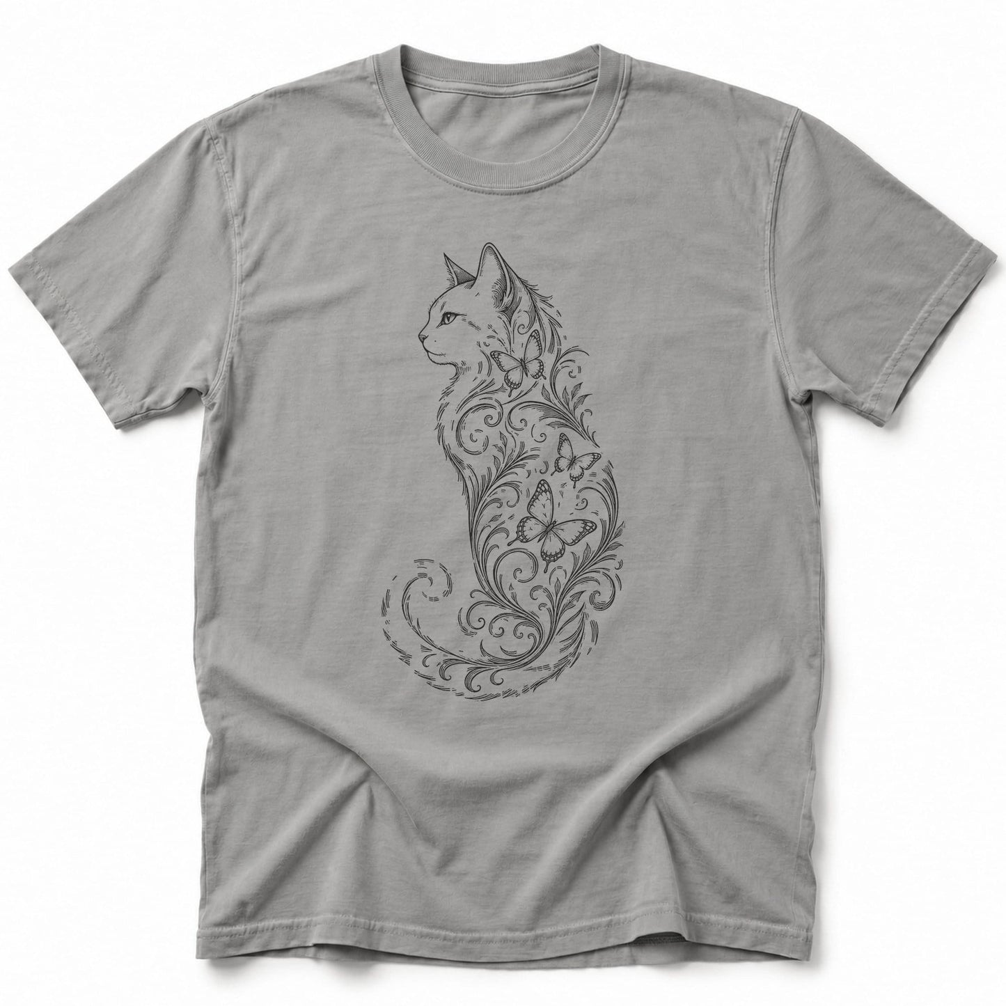 Butterfly Whirl T-Shirt Grey / S 12682718407704175999 T-Shirt
