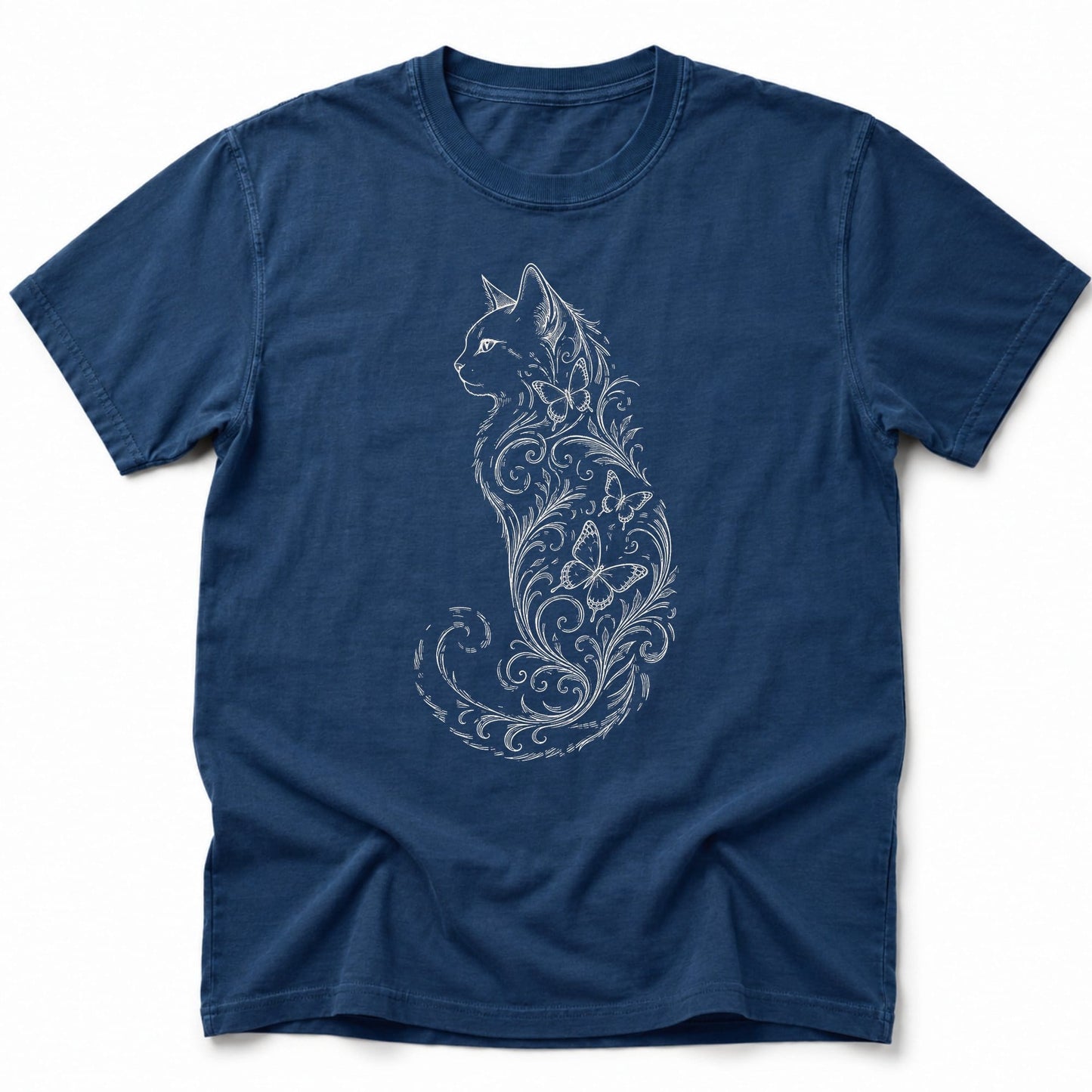 Butterfly Whirl T-Shirt Navy / S 14790176612341282725 T-Shirt