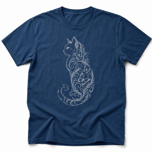 Butterfly Whirl T-Shirt Navy / S 14790176612341282725 T-Shirt