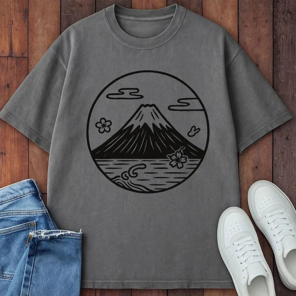 Calm Fuji T-Shirt Grey / S 16580446504520688380 T-Shirt