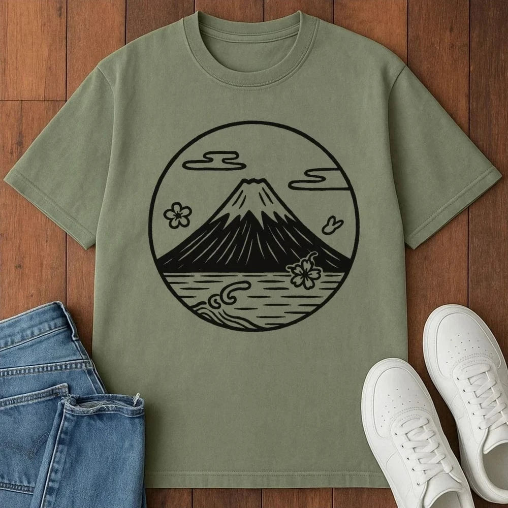 Calm Fuji T-Shirt Moss / S 11730609559951712525 T-Shirt