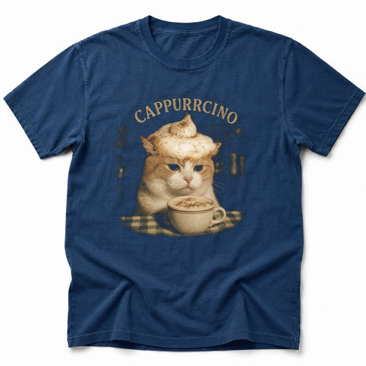 Cappurrcino T-Shirt Navy / S 43611671795081688361 T-Shirt