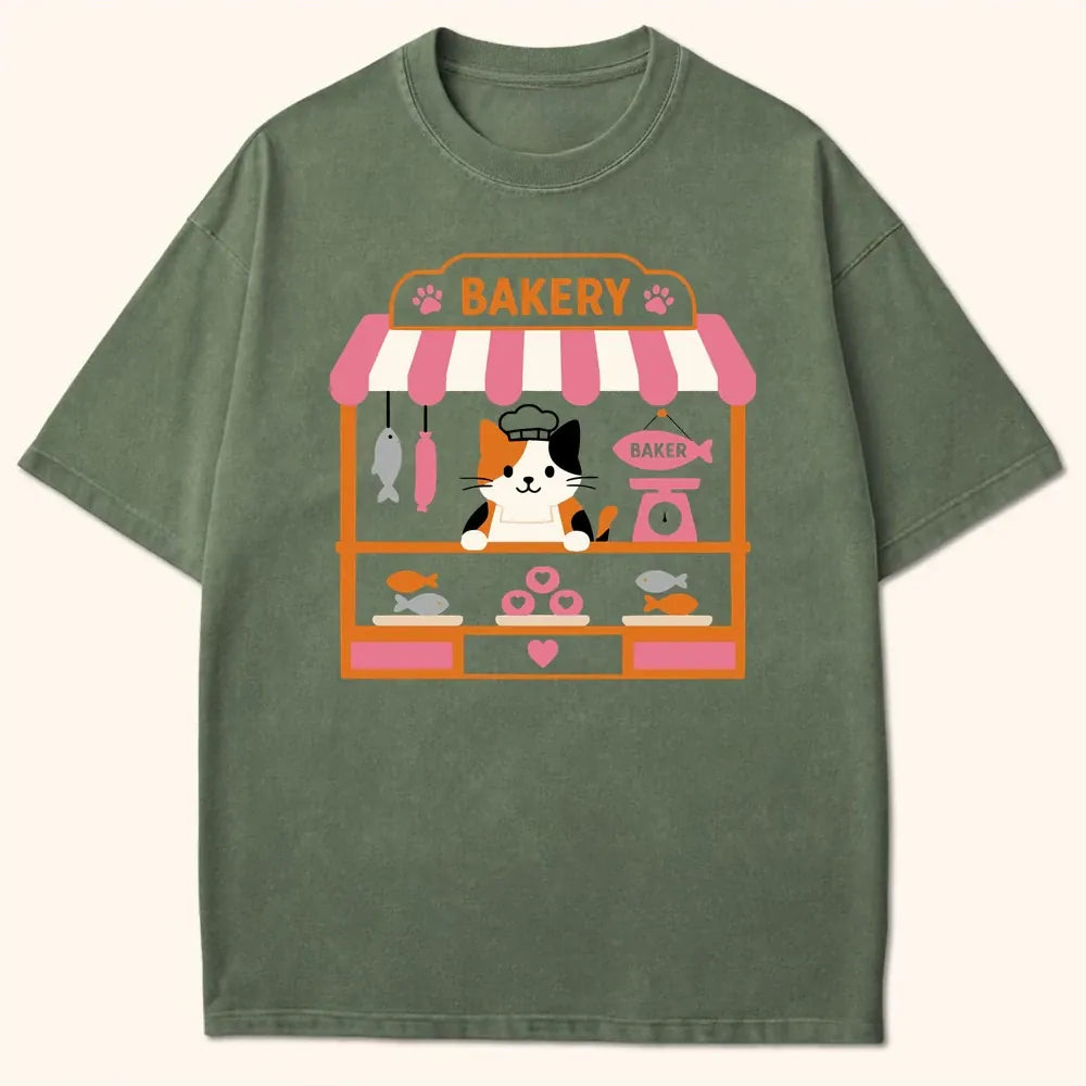 Cat Baker T-Shirt Moss / S 33671531438028236999 T-Shirt