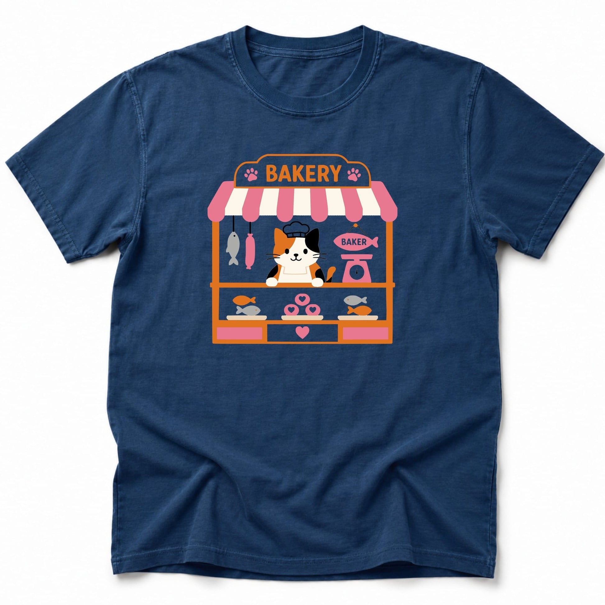Cat Baker T-Shirt Navy / S 69341461486417853163 T-Shirt