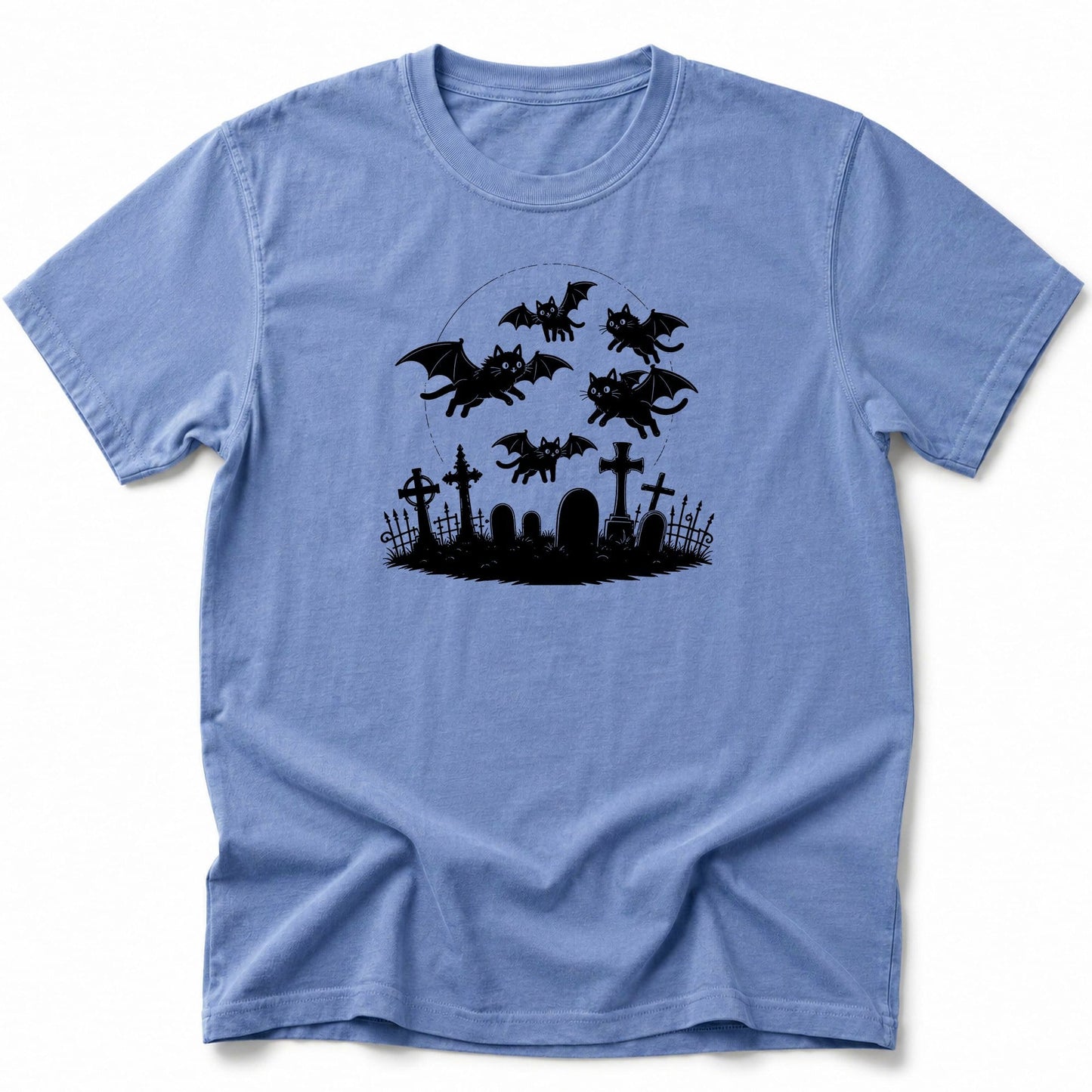 Cat Bats T-Shirt Blue Jean / S 64286117711986822304 T-Shirt