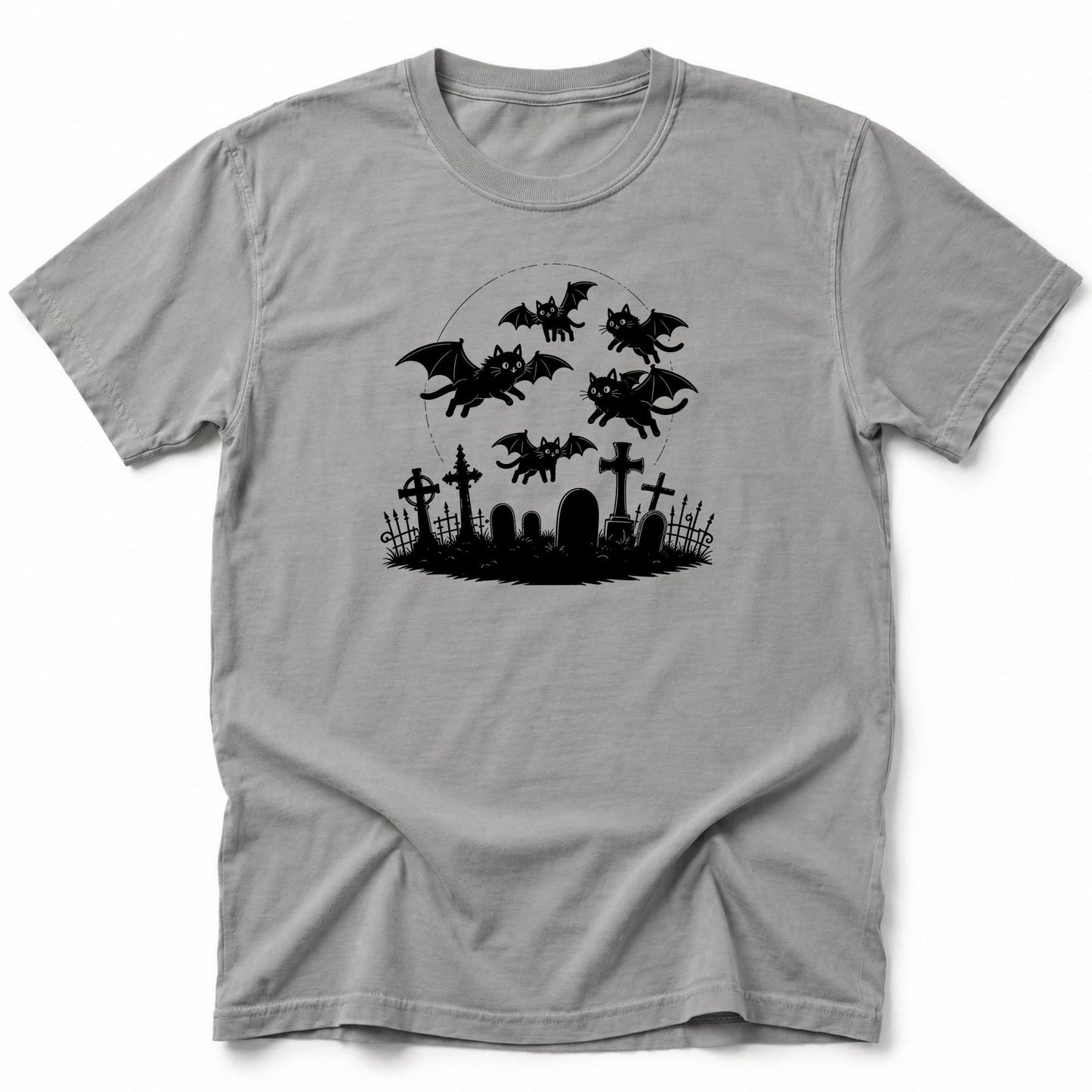 Cat Bats T-Shirt Grey / S 73587109447800480528 T-Shirt