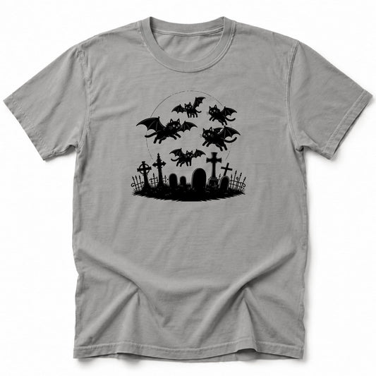 Cat Bats T-Shirt Grey / S 73587109447800480528 T-Shirt