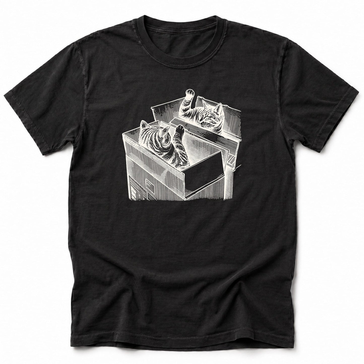 Cat Box Battle T-Shirt Black / S 36747048477722463741 T-Shirt
