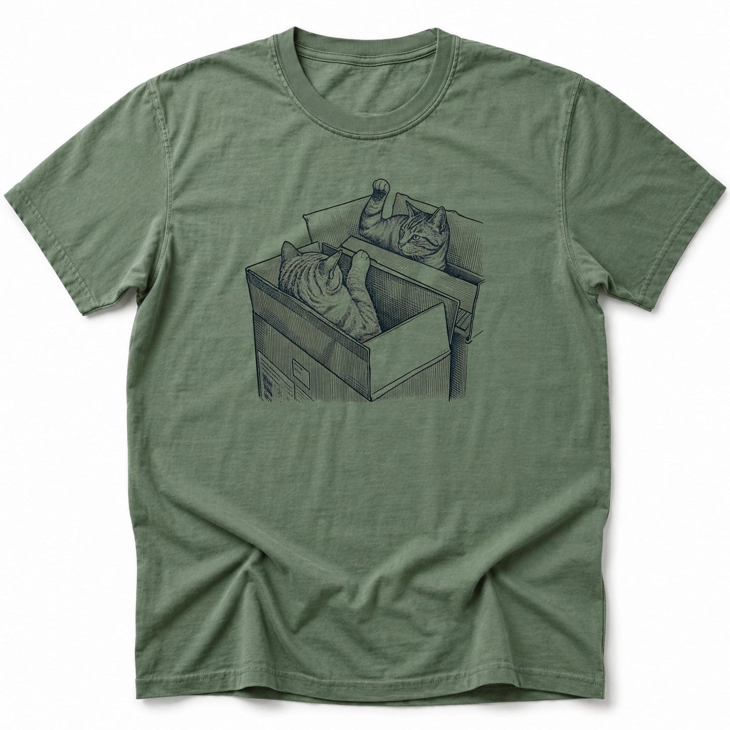 Cat Box Battle T-Shirt Moss / S 22420827228556288001 T-Shirt