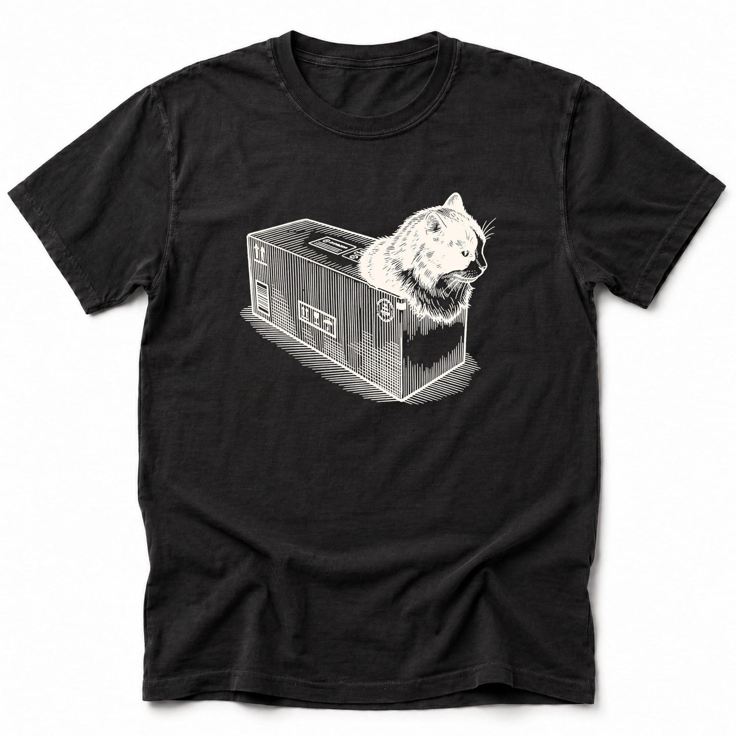 Cat Box Loaf T-Shirt Black / S 25983611614304337921 T-Shirt