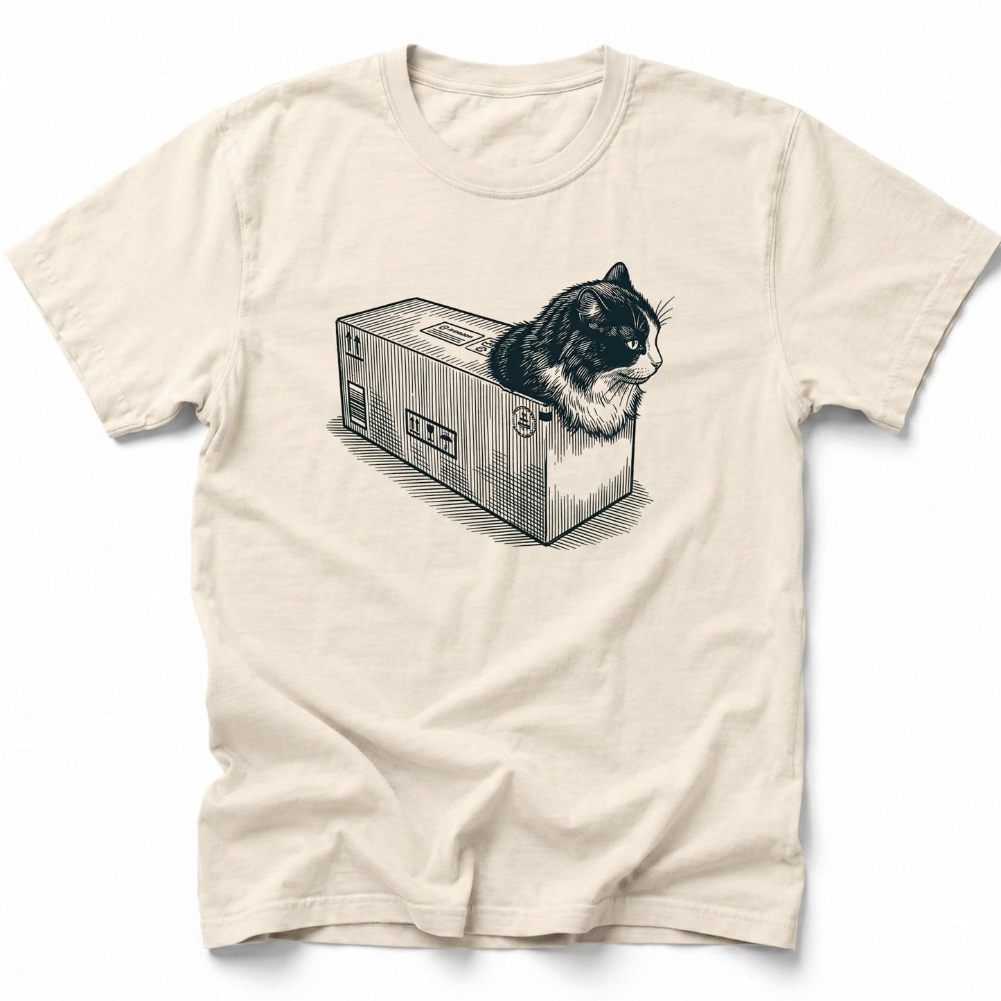 Cat Box Loaf T-Shirt Ivory / S 11810286149556431267 T-Shirt