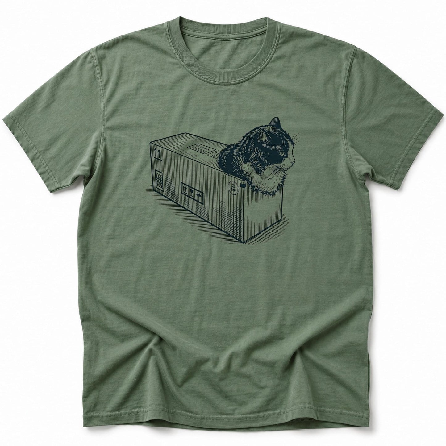 Cat Box Loaf T-Shirt Moss / S 76291607671703913402 T-Shirt