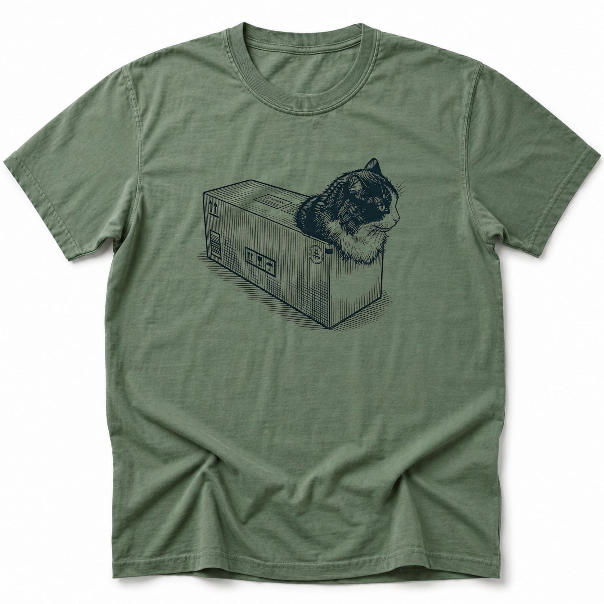 Cat Box Loaf T-Shirt Moss / S 76291607671703913402 T-Shirt