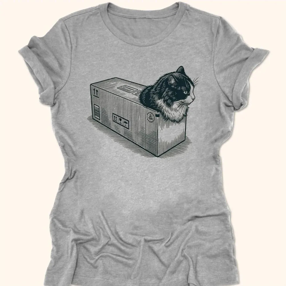 Cat Box Loaf Womens Tee Athletic Heather / S 85445200671077559789 T-Shirt