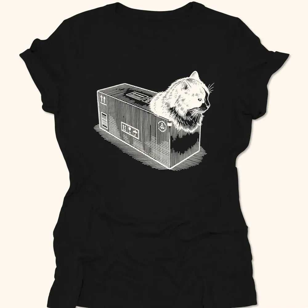 Cat Box Loaf Womens Tee Black / S 18606223746467928734 T-Shirt