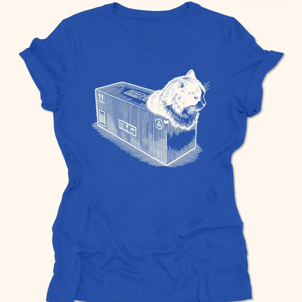 Cat Box Loaf Womens Tee True Royal / S 16546976921853120332 T-Shirt
