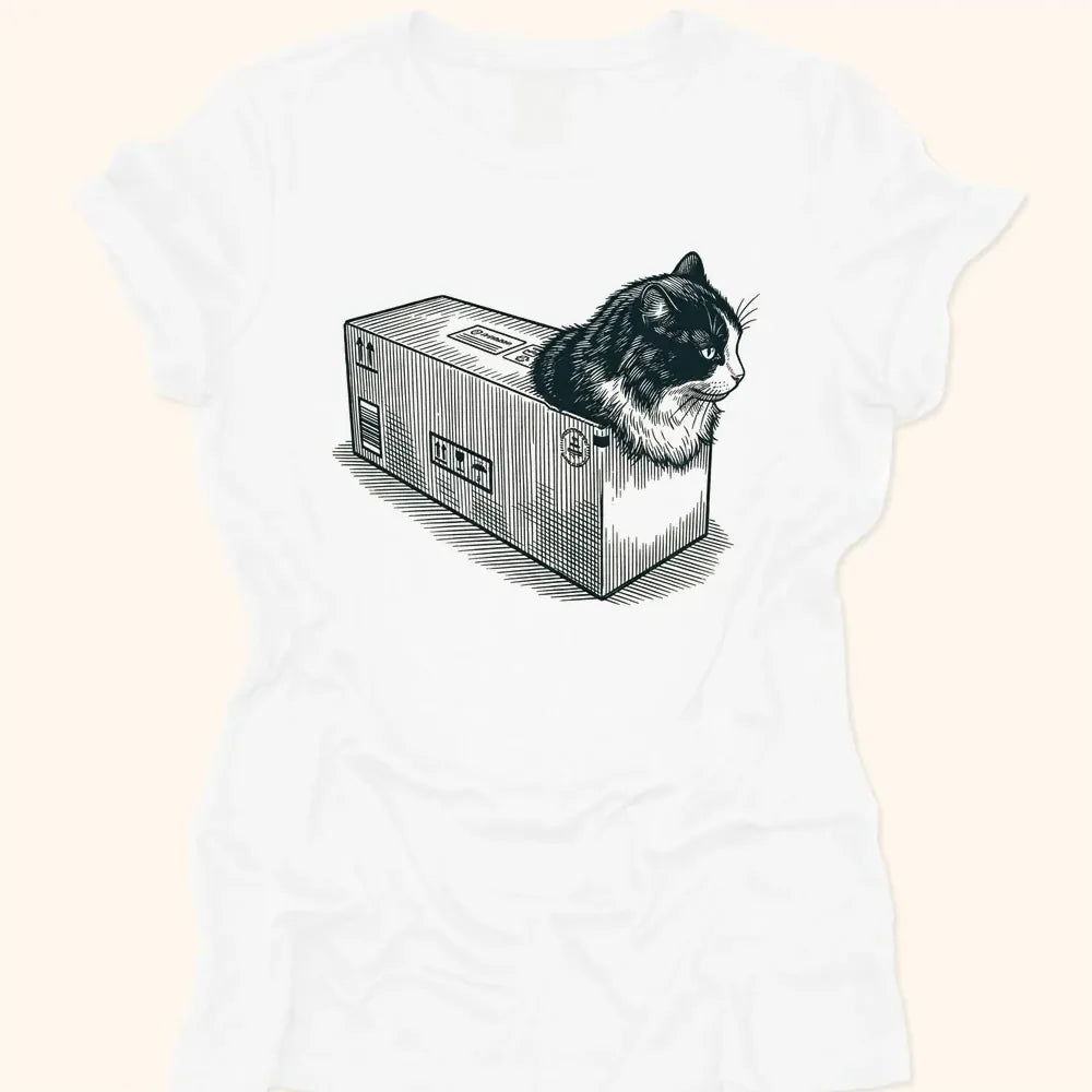 Cat Box Loaf Womens Tee White / S 19851691537255458983 T-Shirt