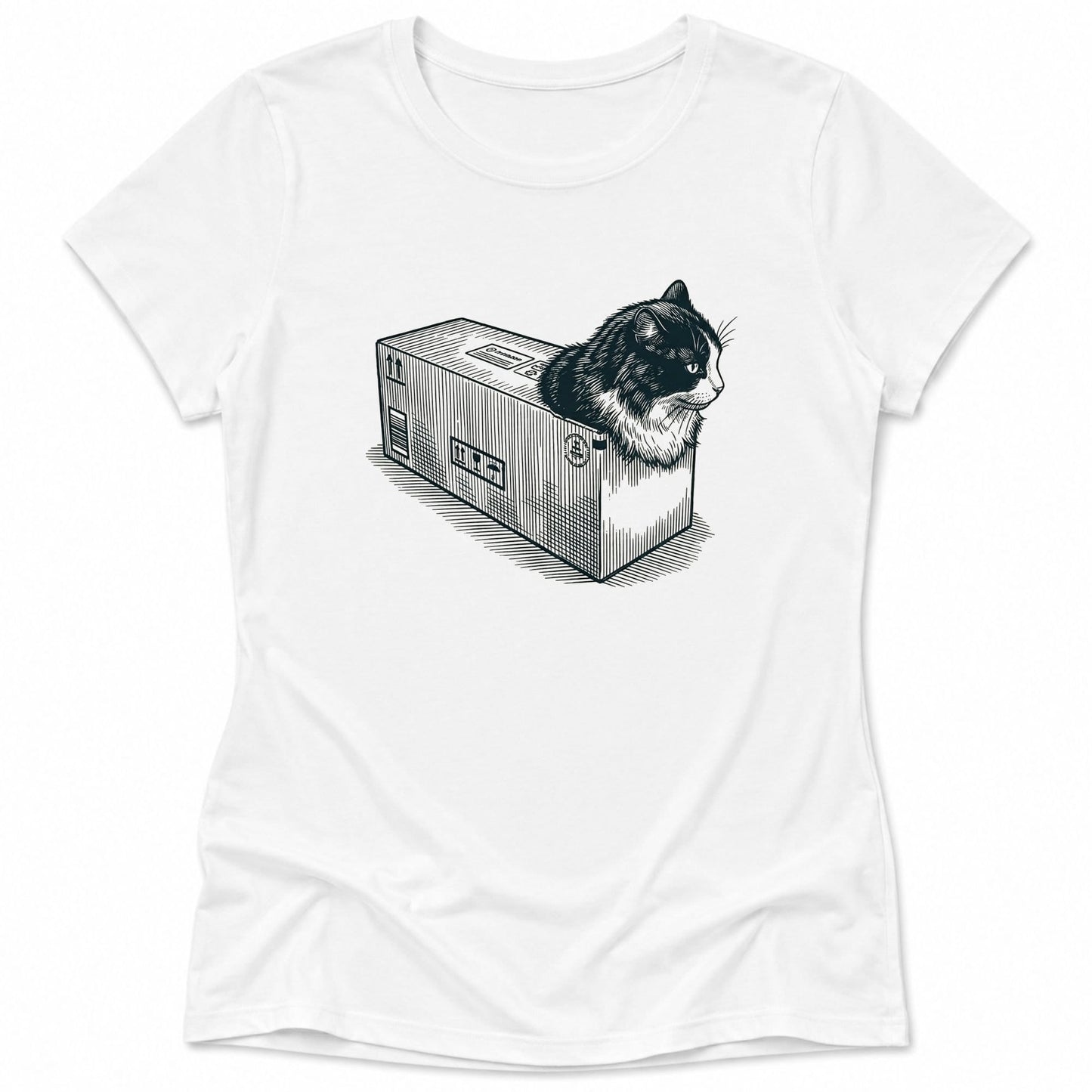 Cat Box Loaf Womens Tee White / S 19851691537255458983 T-Shirt