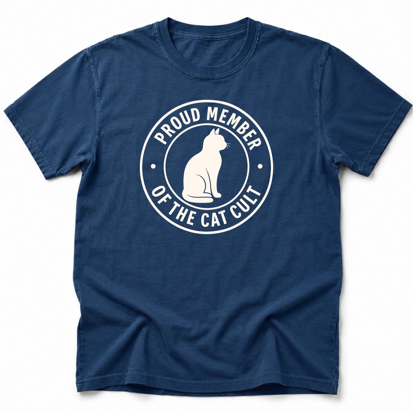 Cat Cult T-Shirt Navy / S 17876236093520736520 T-Shirt