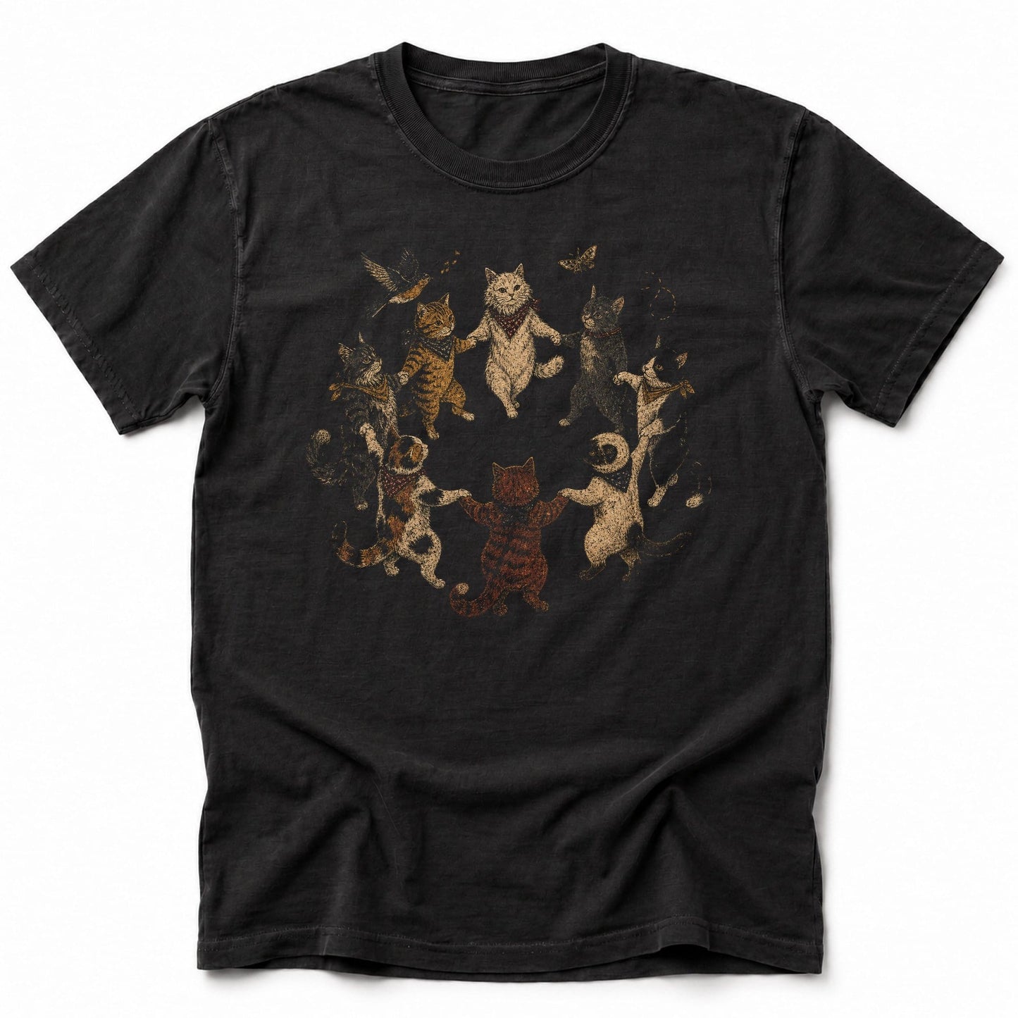 Cat Dance Ritual T-Shirt Black / S 11021783351724494336 T-Shirt