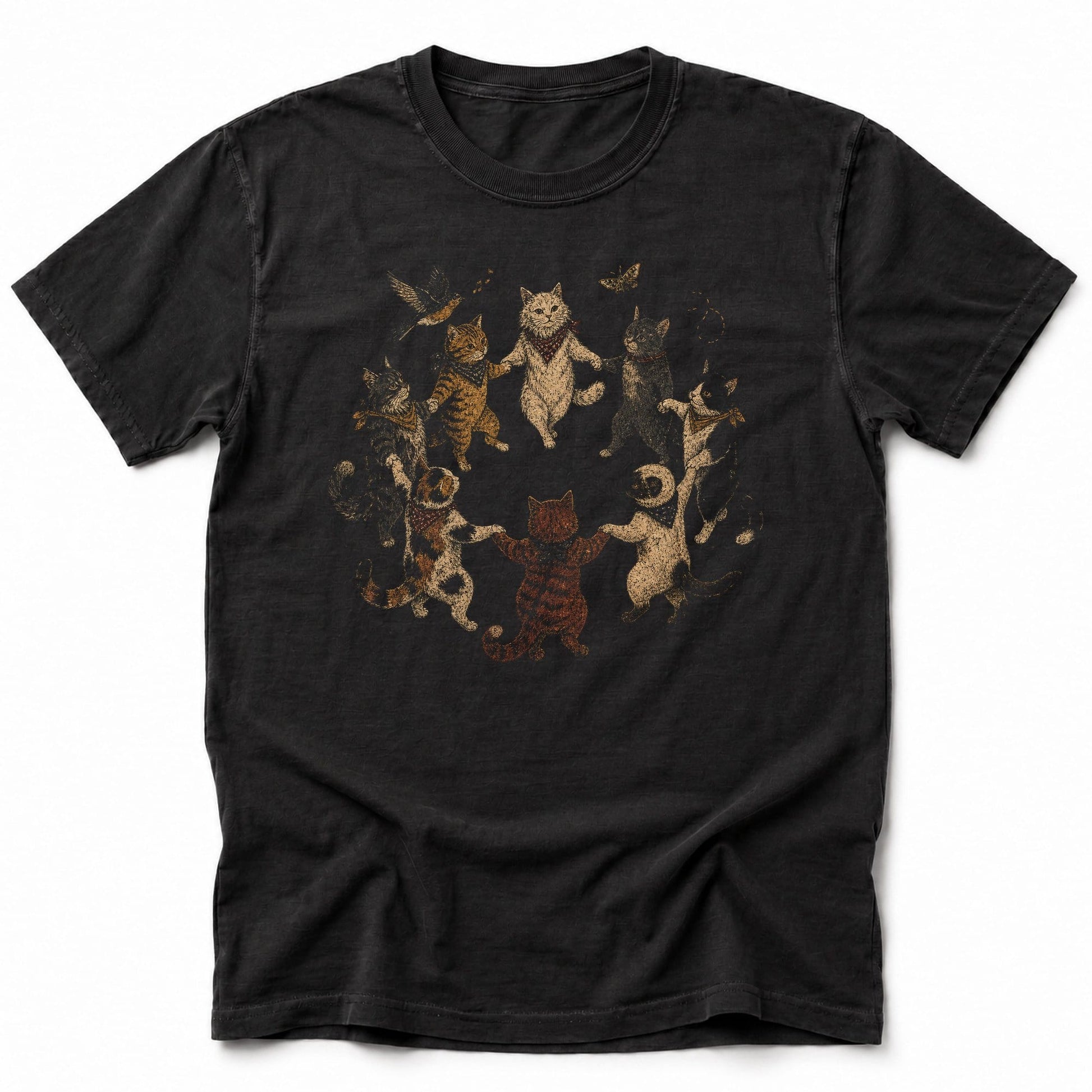 Cat Dance Ritual T-Shirt Black / S 11021783351724494336 T-Shirt