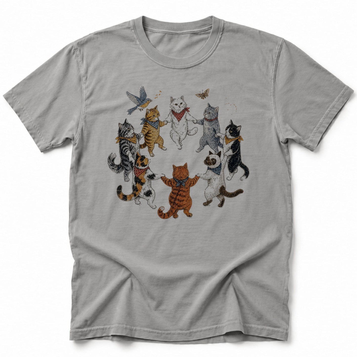 Cat Dance Ritual T-Shirt Grey / S 87206042287516683160 T-Shirt