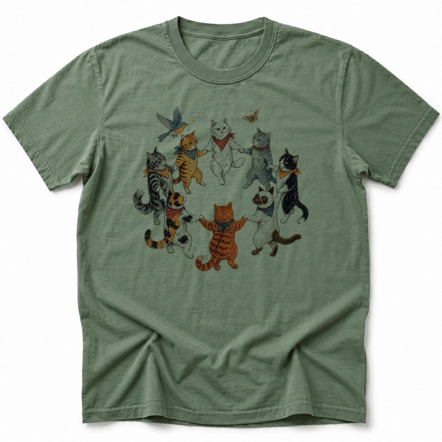 Cat Dance Ritual T-Shirt Moss / S 51054125722049621924 T-Shirt
