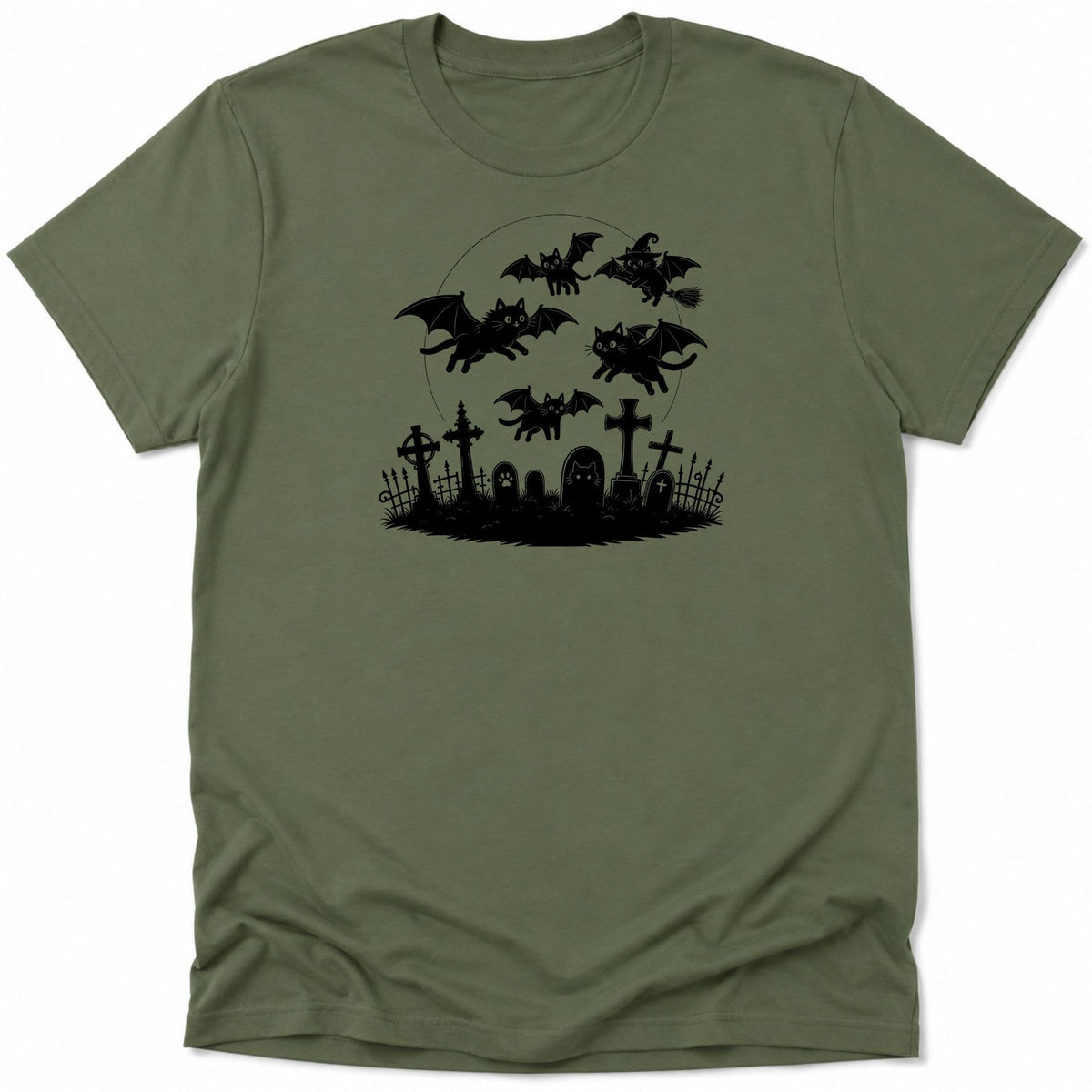 Cat Flight Everyday Softstyle Tee Military Green / S 12193644932638976622 T-Shirt