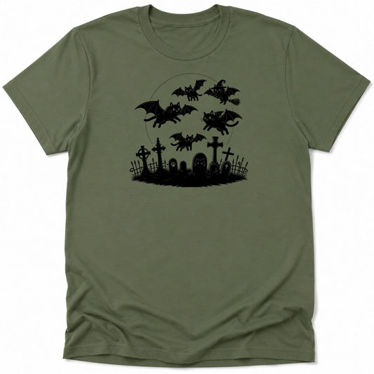 Cat Flight Everyday Softstyle Tee Military Green / S 12193644932638976622 T-Shirt