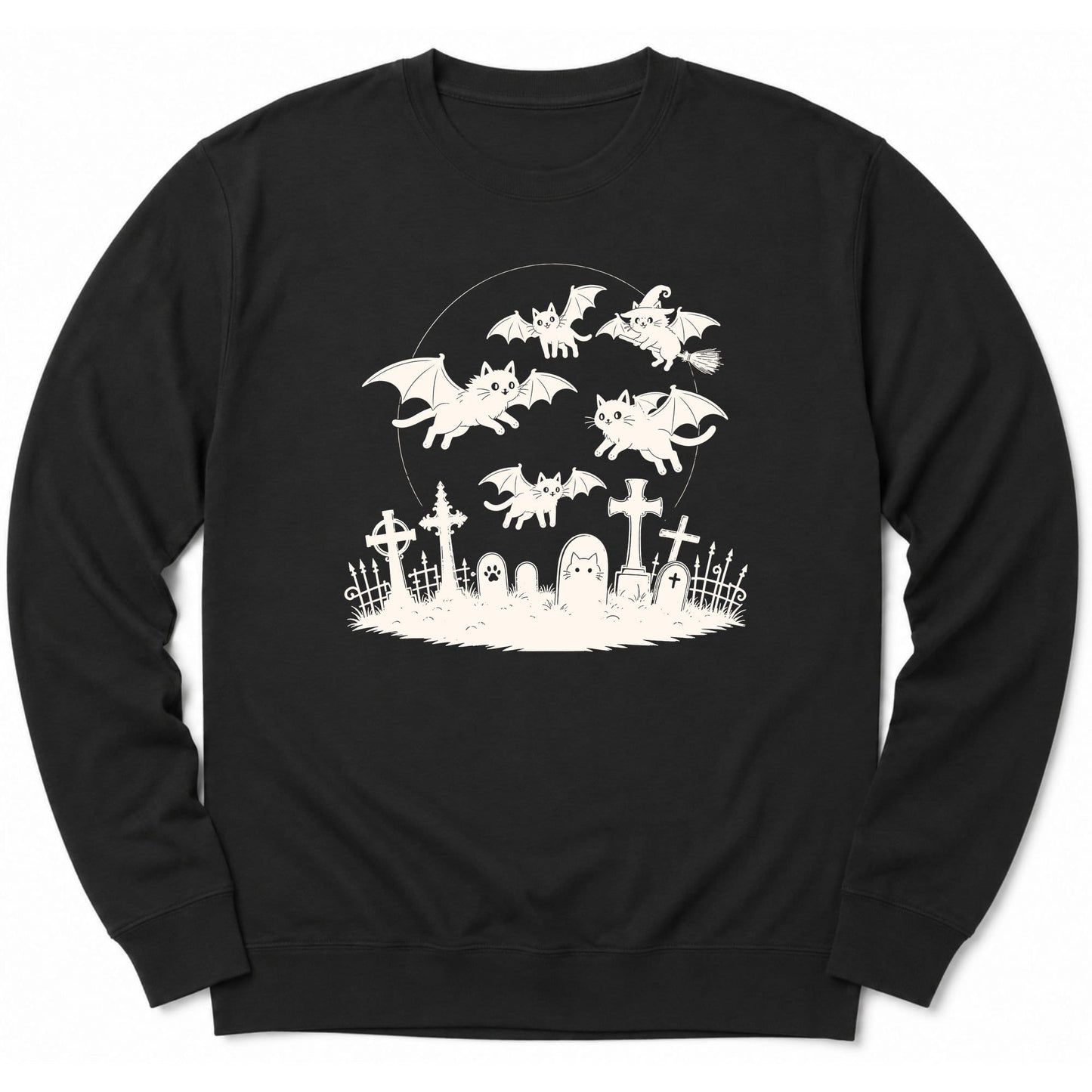 Cat Flight Sweatshirt S / Black 10946847845956181033 Sweatshirt