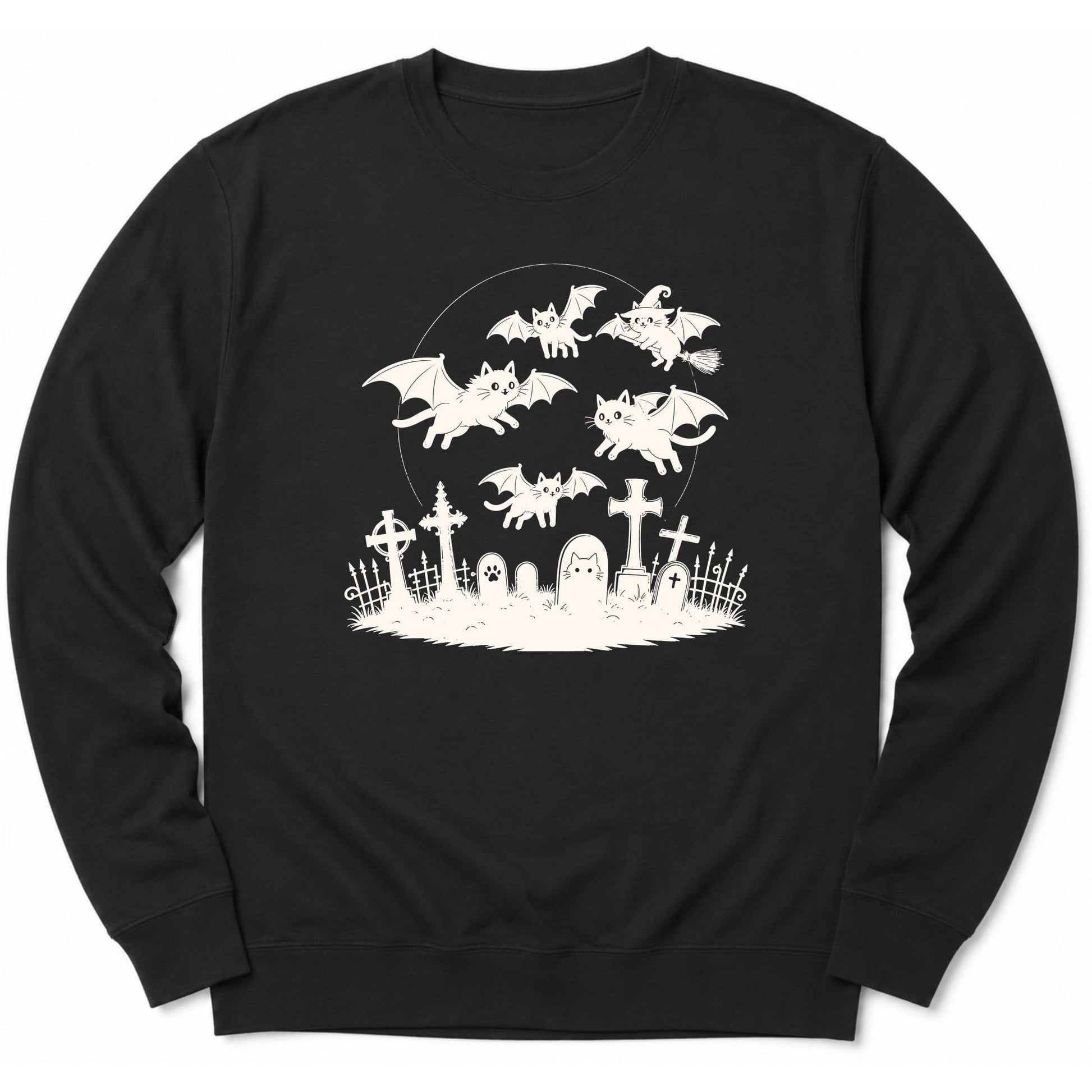 Cat Flight Sweatshirt S / Black 10946847845956181033 Sweatshirt