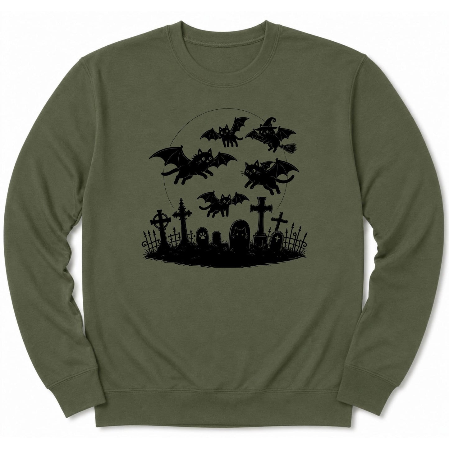 Cat Flight Sweatshirt S / Military Green 30465839853333719507 Sweatshirt
