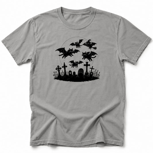 Cat Flight T-Shirt Grey / S 74529554299230054093 T-Shirt