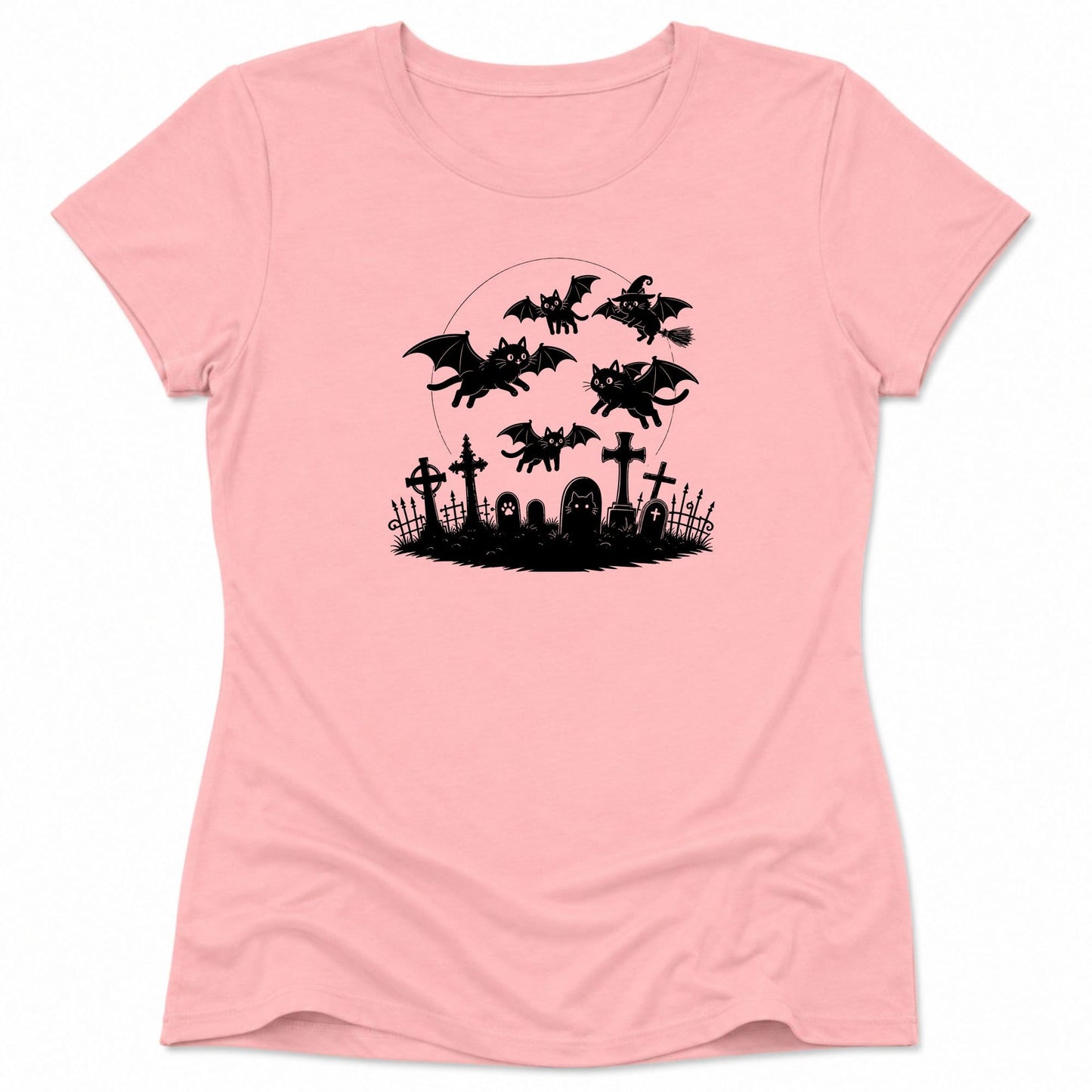 Cat Flight Womens Tee S / Pink 11696718322782475235 T-Shirt