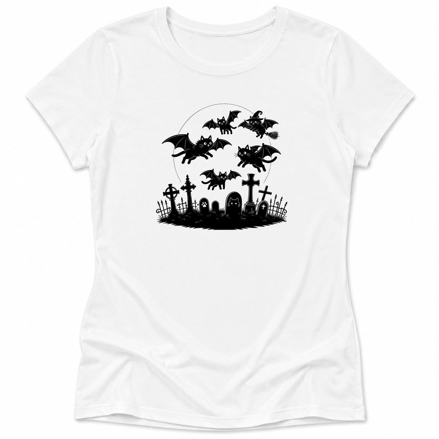 Cat Flight Womens Tee S / White 36773093007230384374 T-Shirt