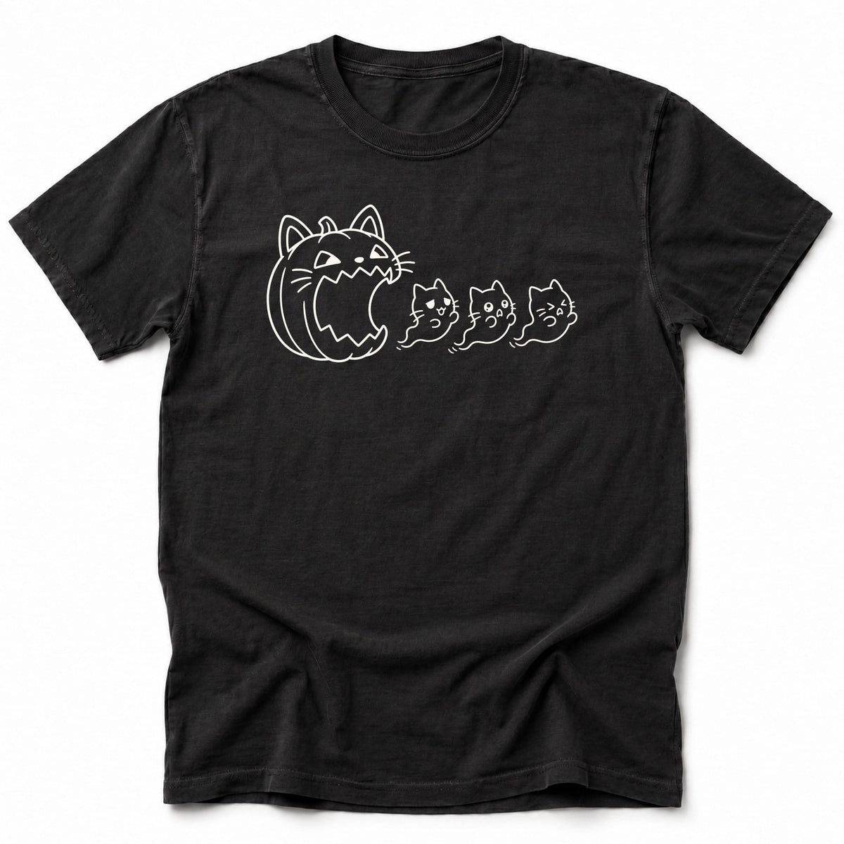 Cat Ghost Run T-Shirt Black / S 26826712469567301617 T-Shirt