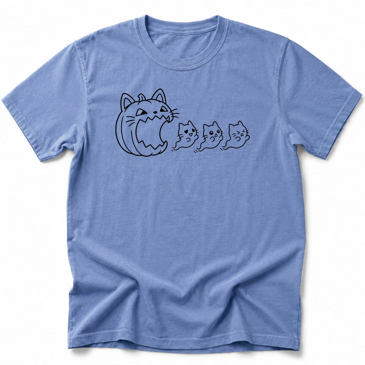 Cat Ghost Run T-Shirt Blue Jean / S 33892603016059186541 T-Shirt
