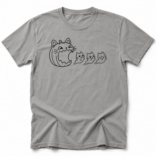 Cat Ghost Run T-Shirt Grey / S 10577347573673261726 T-Shirt