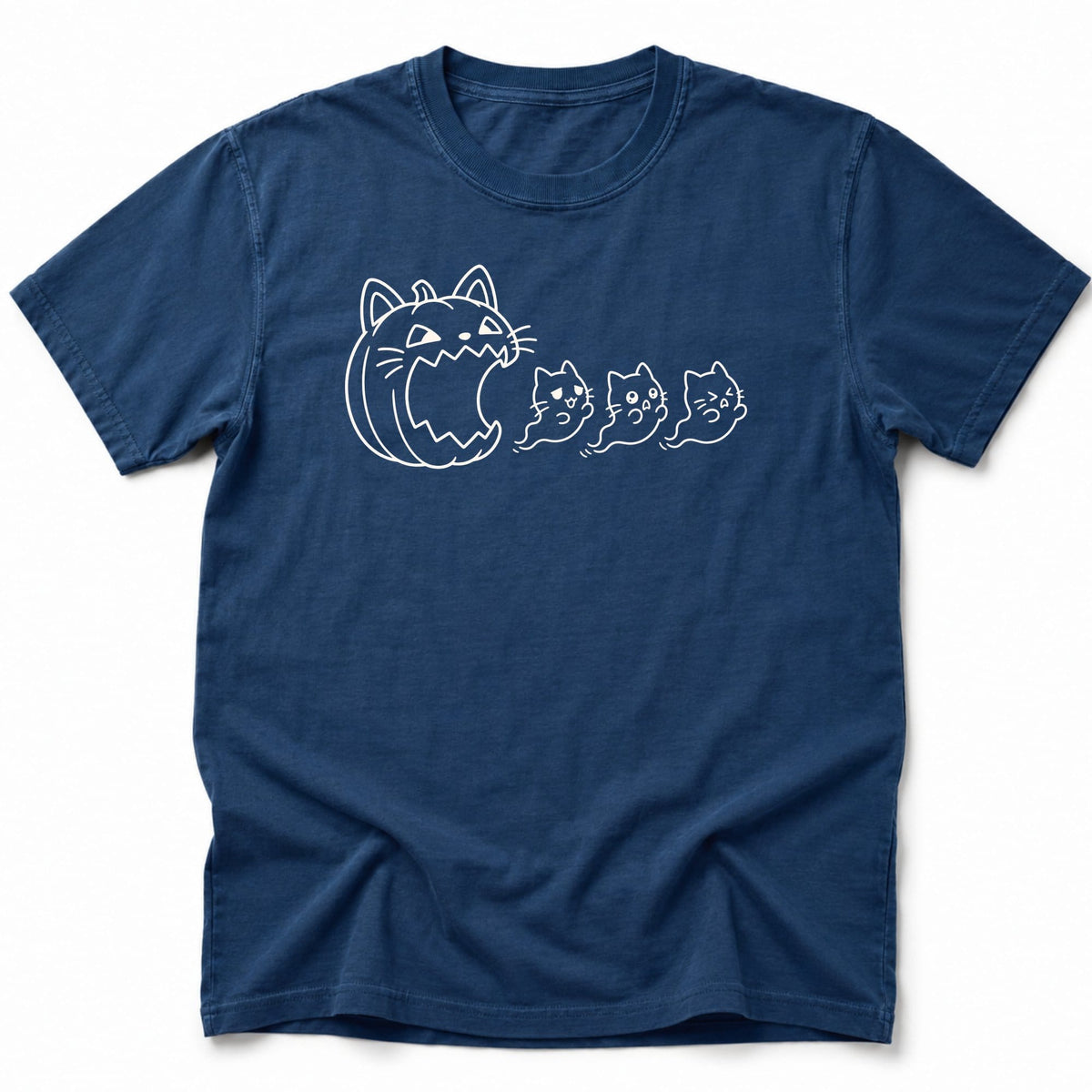 Cat Ghost Run T-Shirt Navy / S 24326544052403970015 T-Shirt