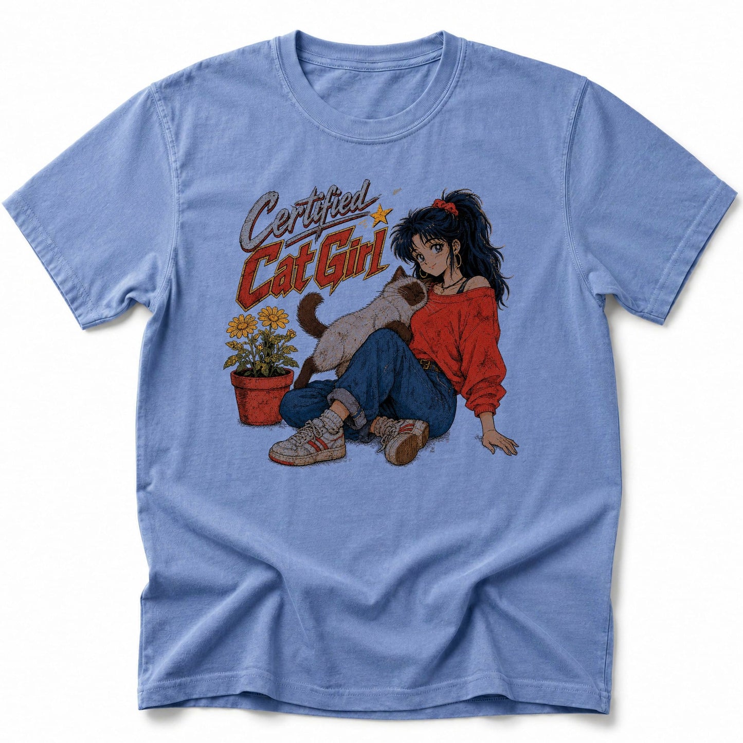 Cat Girl Certified 2 T-Shirt Blue Jean / S 19252913469876917324 T-Shirt