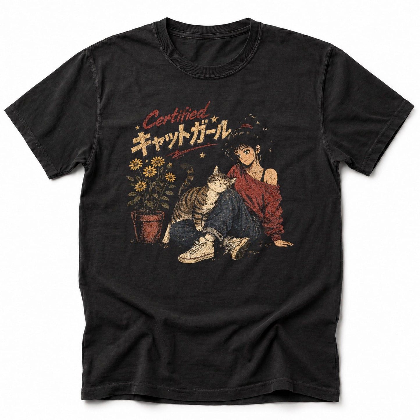 Cat Girl Certified T-Shirt Black / S 31864900981098743100 T-Shirt