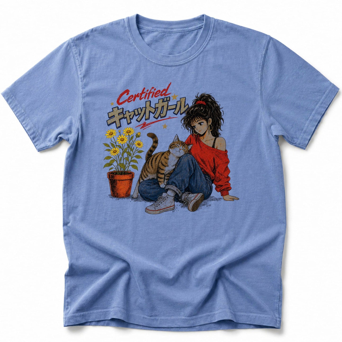Cat Girl Certified T-Shirt Blue Jean / S 28425438389951343422 T-Shirt
