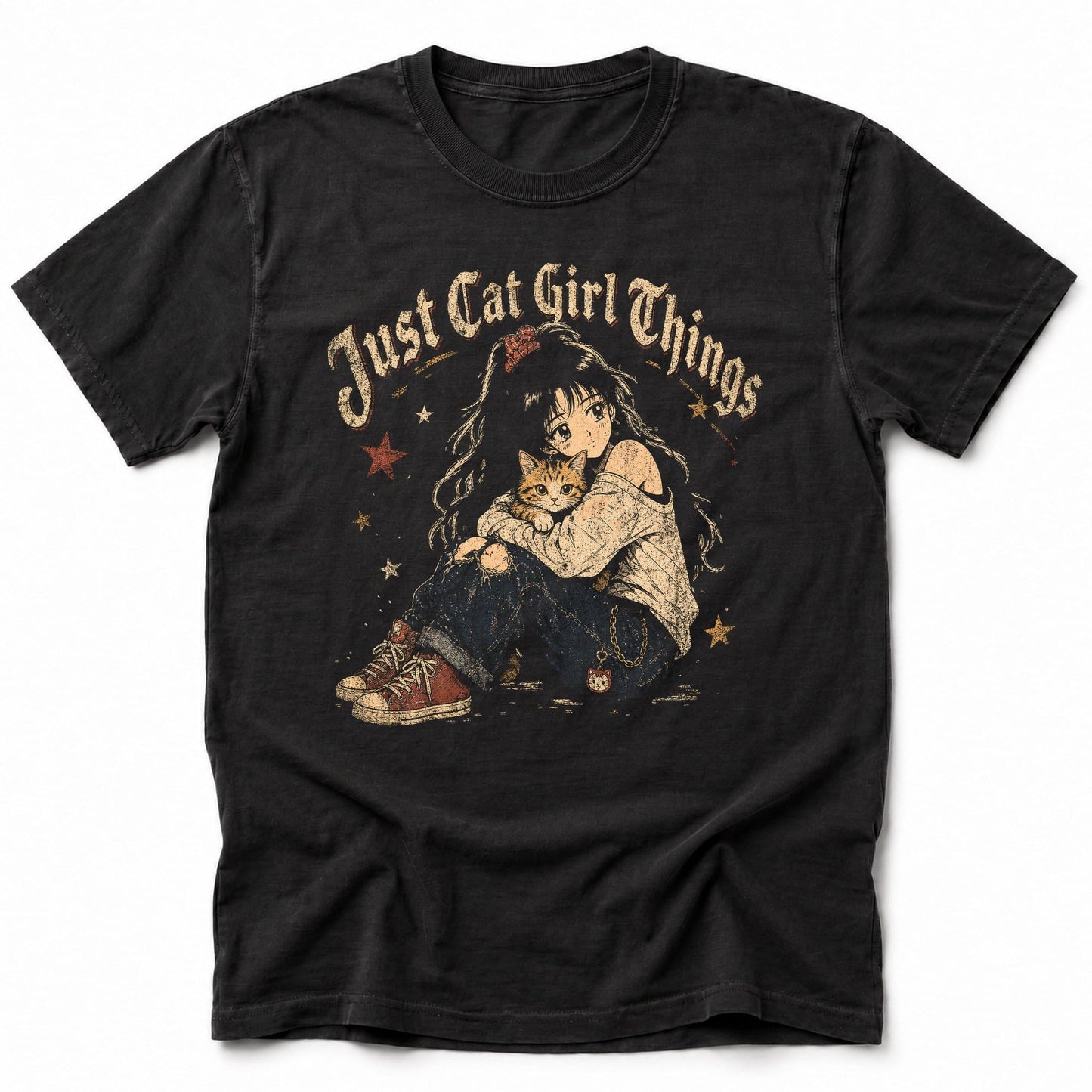 Cat Girl Things 2 T-Shirt Black / S 16969362650910512444 T-Shirt