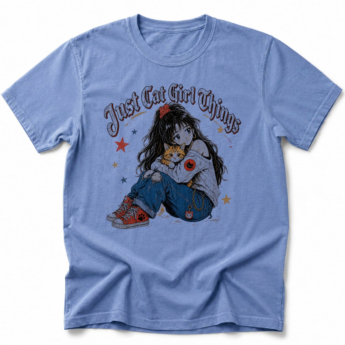 Cat Girl Things 2 T-Shirt Blue Jean / S 20697540093699533647 T-Shirt